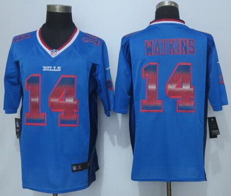 Men's Buffalo Bills #14 Sammy Watkins Royal Blue Strobe 2015 NFL Nike Fashion Jersey