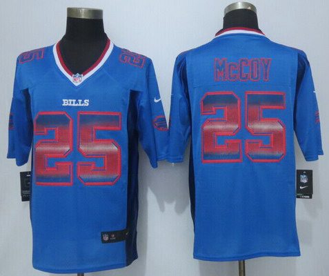 Men's Buffalo Bills #25 LeSean McCoy Royal Blue Strobe 2015 NFL Nike Fashion Jersey