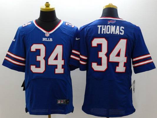 Men's Buffalo Bills #34 Thurman Thomas 2013 Nike Light Blue Elite Jersey