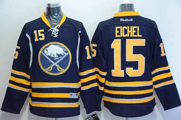 Men's Buffalo Sabres #15 Jack Eichel Navy Blue Jersey