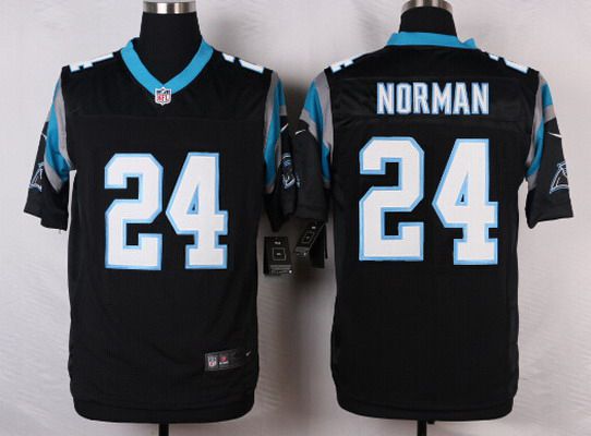 Men's Carolina Panthers #24 Josh Norman Black Team Color NFL Nike Elite Jersey