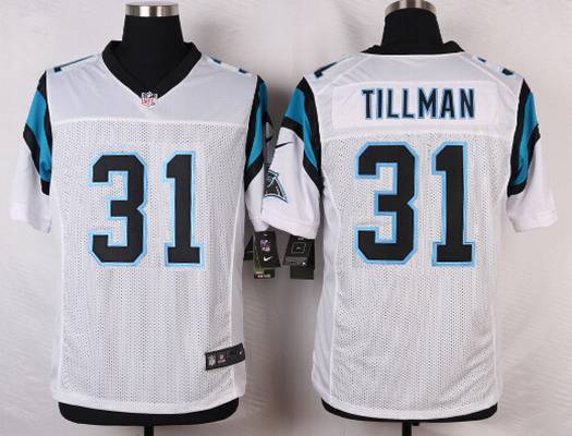 Men's Carolina Panthers #31 Charles Tillman White Road NFL Nike Elite Jersey