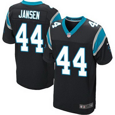 Men's Carolina Panthers #44 J. J. Jansen Black Team Color NFL Nike Elite Jersey