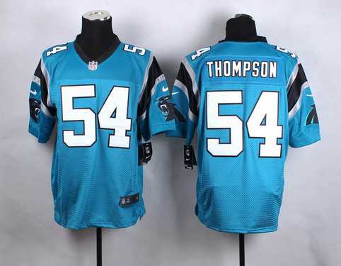 Men's Carolina Panthers #54 Shaq Thompson Nike Light Blue Elite Jersey