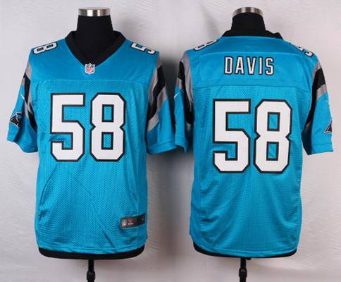 Men's Carolina Panthers #58 Thomas Davis Light Blue Alternate NFL Nike Elite Jersey