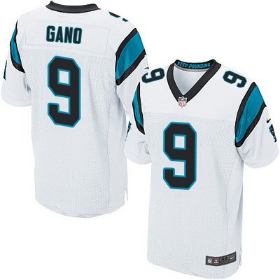 Men's Carolina Panthers #9 Graham Gano White Road NFL Nike Elite Jersey