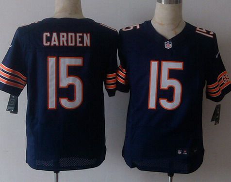 Men's Chicago Bears #15 Shane Carden Nike Navy Blue Elite Jersey