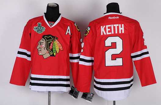 Men's Chicago Blackhawks #2 Duncan Keith 2015 Stanley Cup Red Jersey