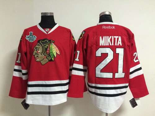 Men's Chicago Blackhawks #21 Stan Mikita Red Jersey