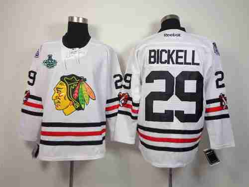 Men's Chicago Blackhawks #29 Bryan Bickell 2015 Stanley Cup 2015 Winter Classic White Jersey