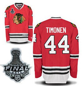 Men's Chicago Blackhawks #44 Kimmo Timonen 2015 Stanley Cup Red Jersey