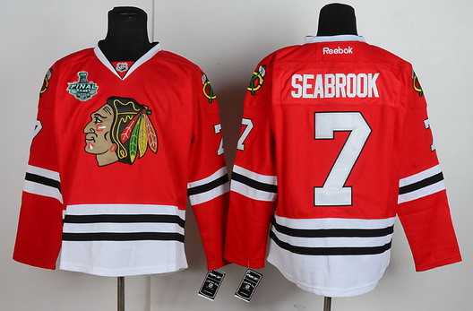Men's Chicago Blackhawks #7 Brent Seabrook 2015 Stanley Cup Red Jersey