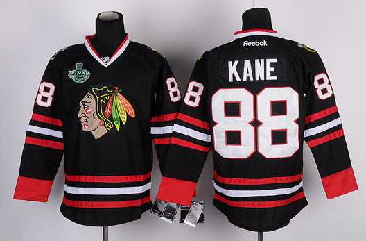 Men's Chicago Blackhawks #88 Patrick Kane 2015 Stanley Cup Black Jersey