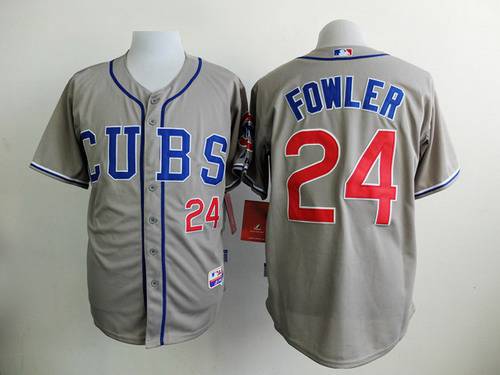 Men's Chicago Cubs #24 Dexter Fowler 2014 Gray Jersey
