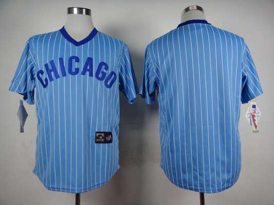 Men's Chicago Cubs Blank 1988 Light Blue Majestic Jersey