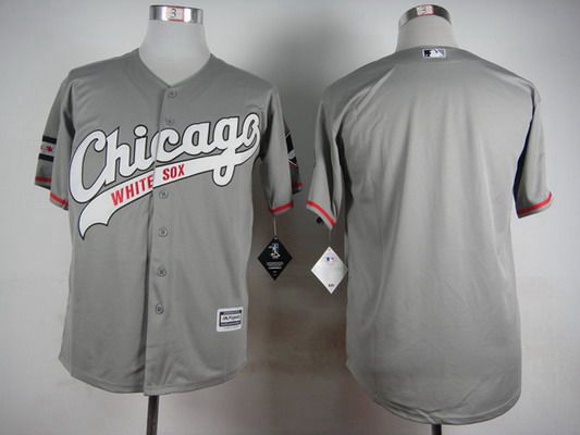 Men's Chicago White Sox Blank 2015 Gray Jersey