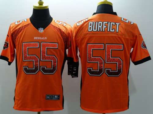 Men's Cincinnati Bengals #55 Vontaze Burfict Nike Drift Fashion Orange Elite Jersey