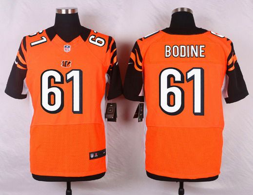 Men's Cincinnati Bengals #61 Russell Bodine Orange Alternate NFL Nike Elite Jersey