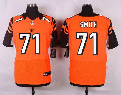 Men's Cincinnati Bengals #71 Andre Smith Orange Alternate NFL Nike Elite Jersey