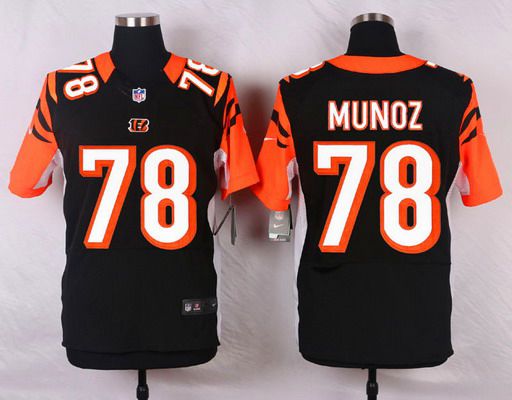 Men's Cincinnati Bengals #78 Anthony Munoz Black Team Color NFL Nike Elite Jersey
