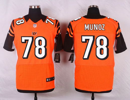 Men's Cincinnati Bengals #78 Anthony Munoz Orange Alternate NFL Nike Elite Jersey