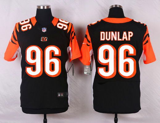 Men's Cincinnati Bengals #96 Carlos Dunlap Black Team Color NFL Nike Elite Jersey
