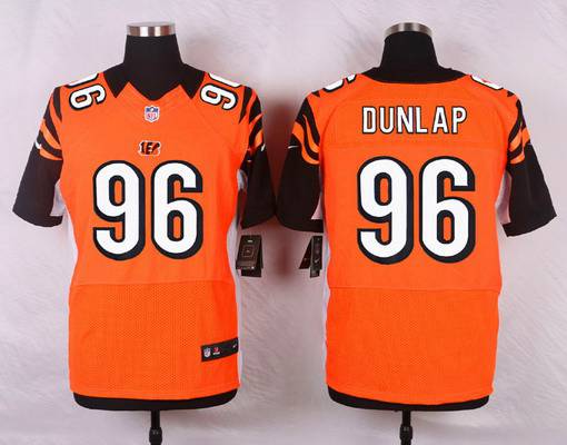 Men's Cincinnati Bengals #96 Carlos Dunlap Orange Alternate NFL Nike Elite Jersey
