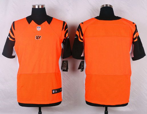 Men's Cincinnati Bengals Blank Orange Alternate NFL Nike Elite Jersey