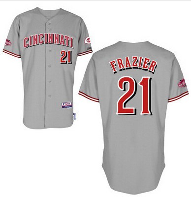 Men's Cincinnati Reds #21 Todd Frazier Gray Jersey