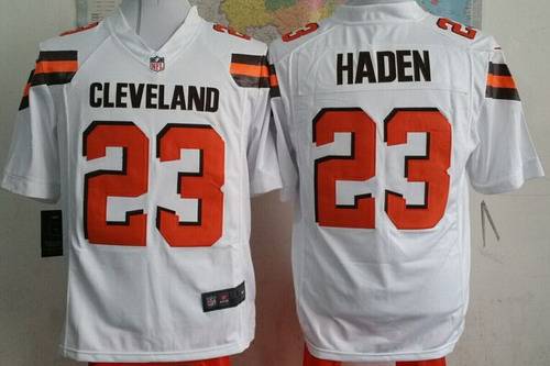 Men's Cleveland Browns #23 Joe Haden 2015 Nike White Game Jersey