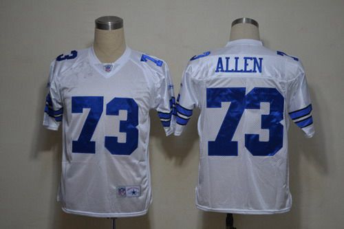 Men's Dallas Cowboys #73 Larry Allen White Legend Jersey
