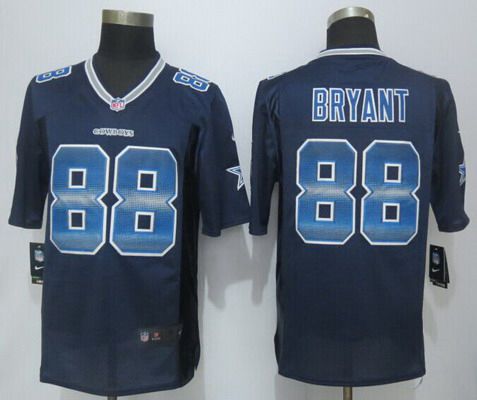 Men's Dallas Cowboys #88 Dez Bryant Navy Blue Strobe 2015 NFL Nike Fashion Jersey