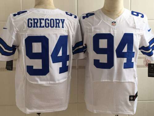 Men's Dallas Cowboys #94 Randy Gregory Nike White Elite Jersey