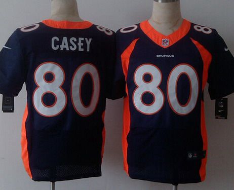 Men's Denver Broncos #80 James Casey 2013 Nike Navy Blue Elite Jersey