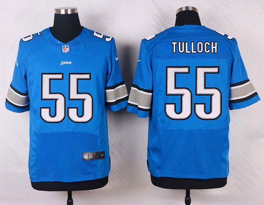 Men's Detroit Lions #55 Stephen Tulloch Light Blue Team Color NFL Nike Elite Jersey