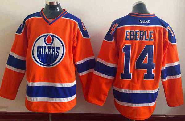 Men's Edmonton Oilers #14 Jordan Eberle 2015 Orange Jersey