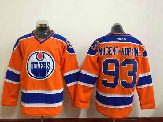 Men's Edmonton Oilers #93 Ryan Nugent-Hopkins 2015 Orange Jersey