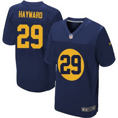 Men's Green Bay Packers #29 Casey Hayward Navy Blue Alternate NFL Nike Elite Jersey