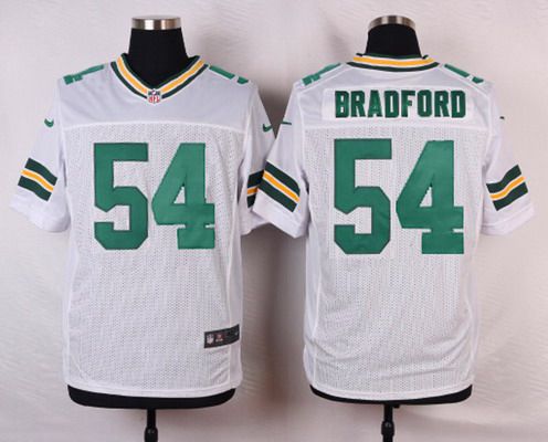 Men's Green Bay Packers #54 Carl Bradford White Road NFL Nike Elite Jersey