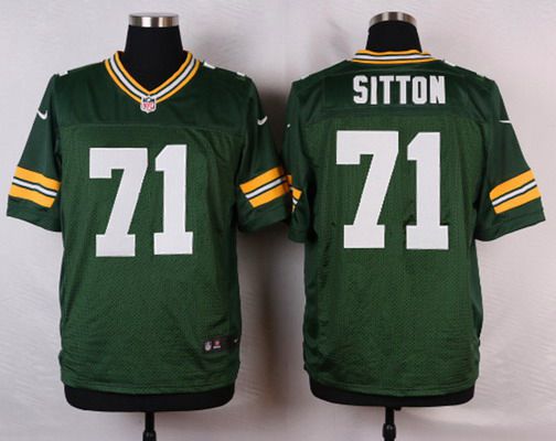 Men's Green Bay Packers #71 Josh Sitton Green Team Color NFL Nike Elite Jersey