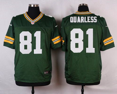 Men's Green Bay Packers #81 Andrew Quarless Green Team Color NFL Nike Elite Jersey