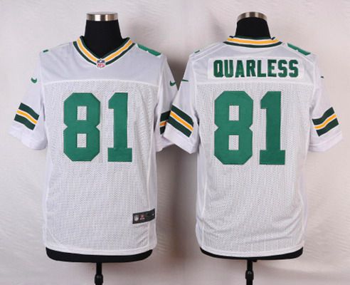 Men's Green Bay Packers #81 Andrew Quarless White Road NFL Nike Elite Jersey