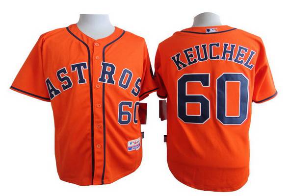 Men's Houston Astros #60 Dallas Keuchel Orange Jersey
