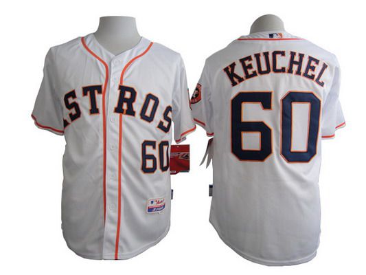 Men's Houston Astros #60 Dallas Keuchel White Jersey