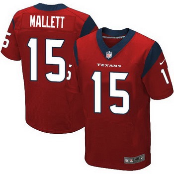 Men's Houston Texans #15 Ryan Mallett Red Alternate NFL Nike Elite Jersey