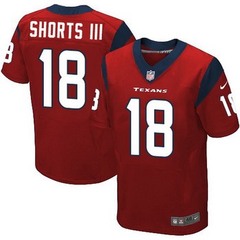 Men's Houston Texans #18 Cecil Shorts III Red Alternate NFL Nike Elite Jersey