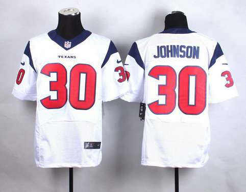 Men's Houston Texans #30 Kevin Johnson Nike White Elite Jersey