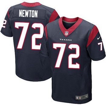 Men's Houston Texans #72 Derek Newton Navy Blue Team Color NFL Nike Elite Jersey