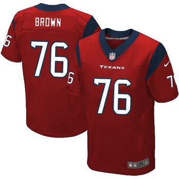 Men's Houston Texans #76 Duane Brown Red Alternate NFL Nike Elite Jersey