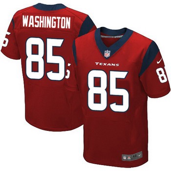 Men's Houston Texans #85 Nate Washington Red Alternate NFL Nike Elite Jersey